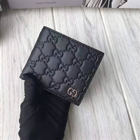 Gucci Signature Wallet Black Leather 